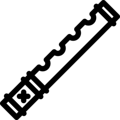 Native American Flute Contour Svg Vector, Free Vectors File